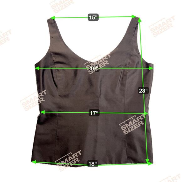 Dana Buchman 100% Silk Zip Up Fitted Peplum Shell Top Blouse Dark Brown Size 8 - Picture 5 of 8